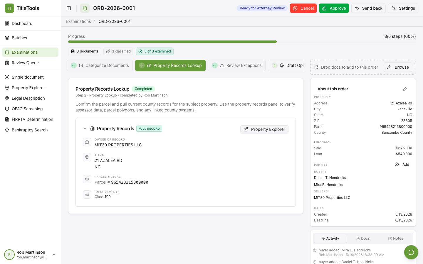 TitleTools — Step 2 — Property Records Lookup
